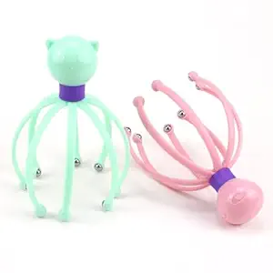 Plastic Manual Hand Held Scalp Head Octopus Head massager