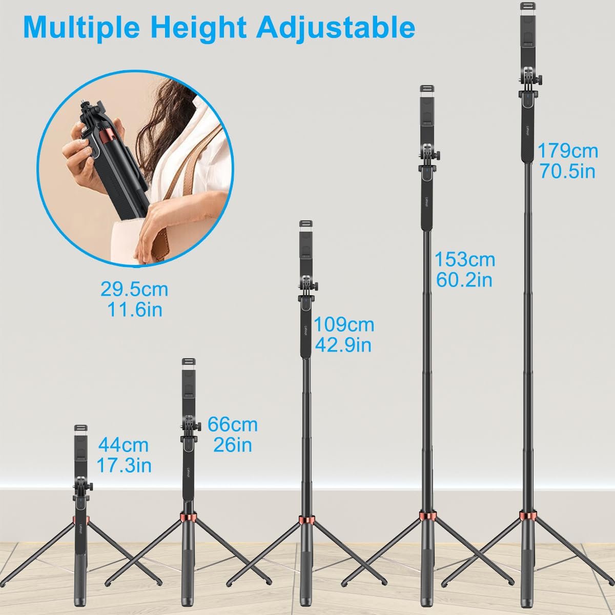 XT02 Selfie Stick Tripod with Remote - Image 3