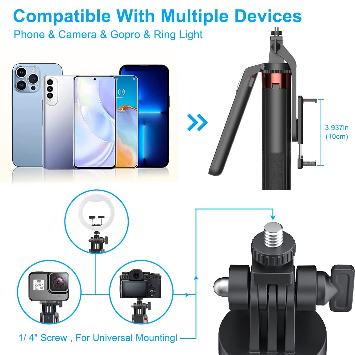 XT02 Selfie Stick Tripod with Remote - Image 6