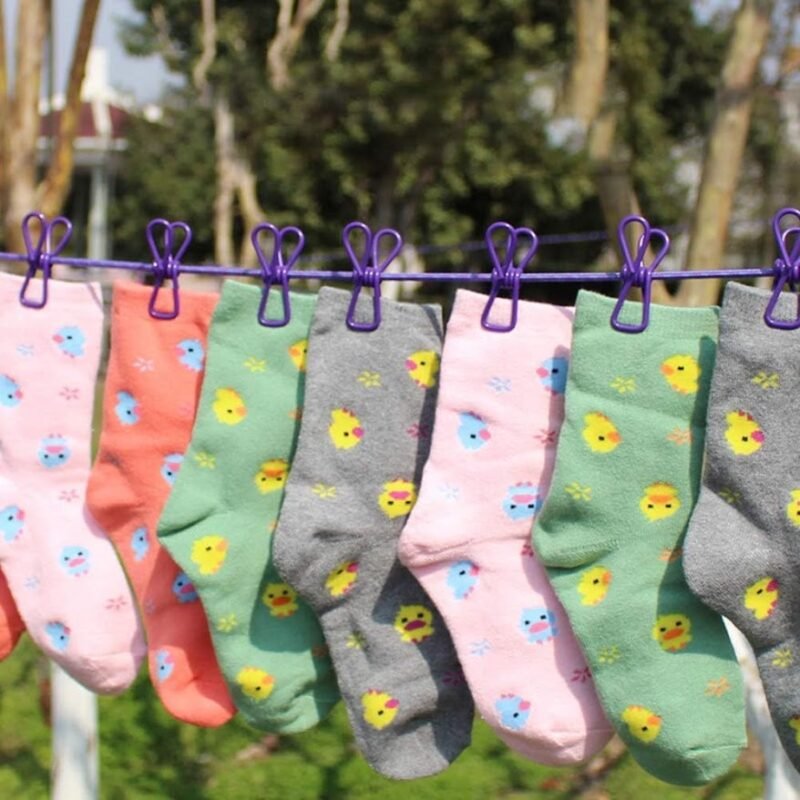 Elastic Cloth Drying Rope Heavy Duty Metal Travel Clothesline Rope