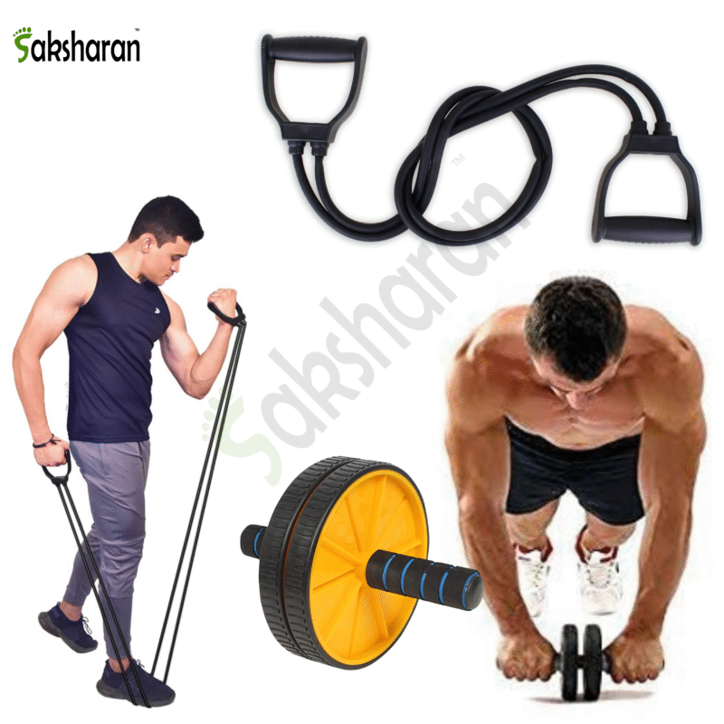 Double Toning Tube & Ab Wheel Roller - COMBO SALE